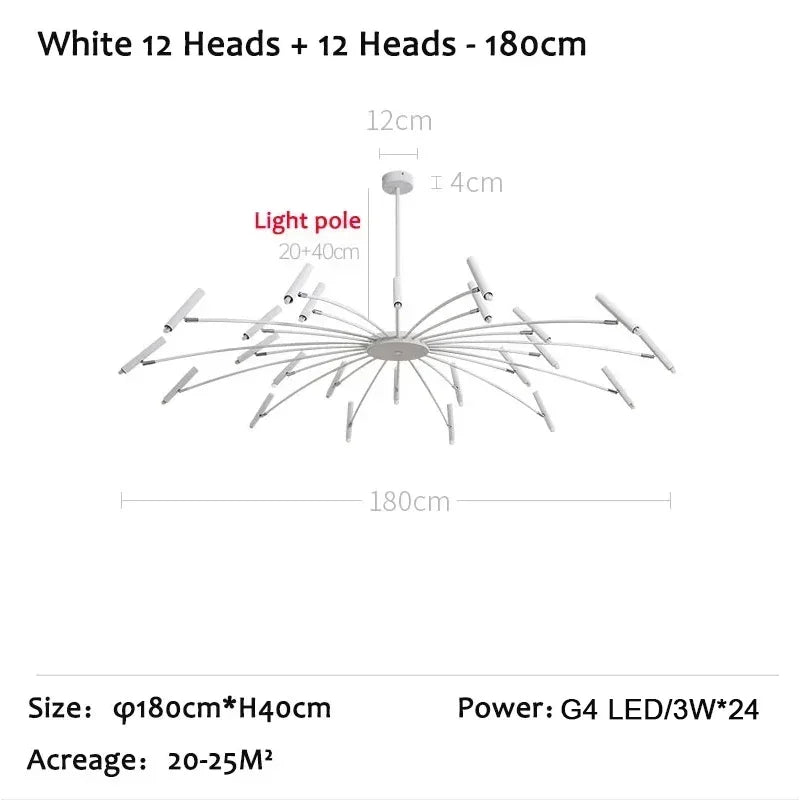 Lámpara de techo LED DecorBites™ de estilo nórdico para salón, comedor o dormitorio