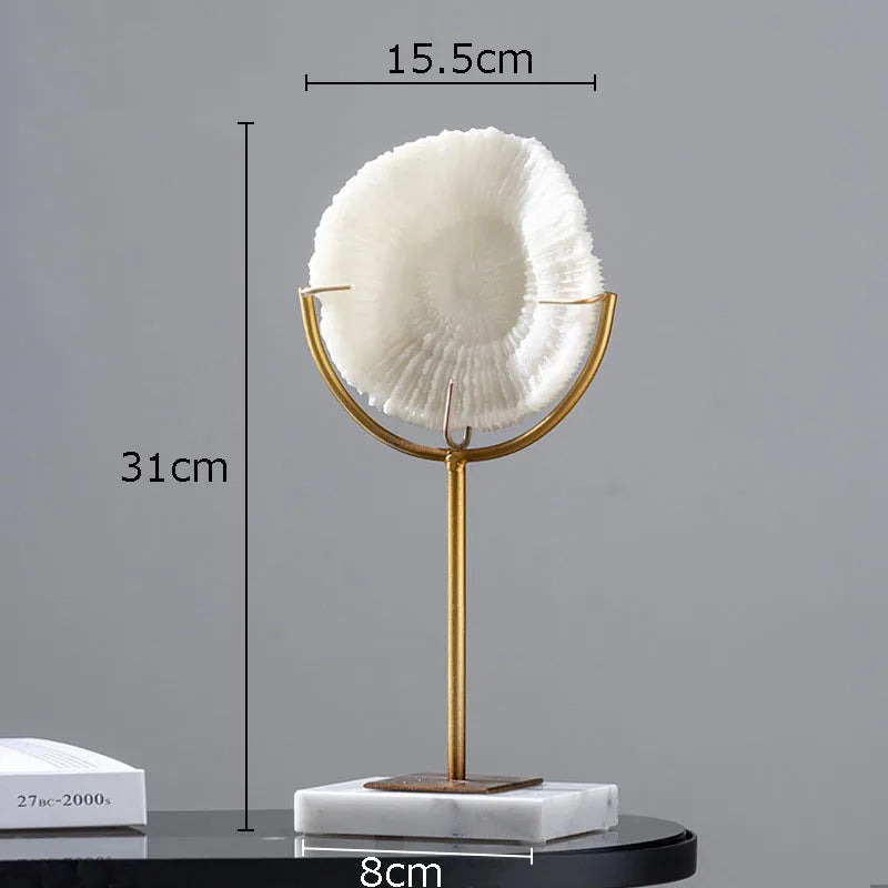 ديكور بايتس™ تمثال من الراتينج المرجاني لديكور المكتب، زينة منزلية عصرية