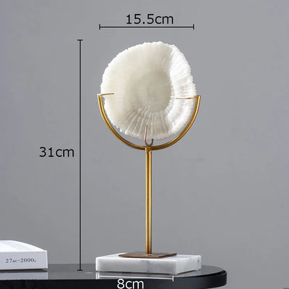 ديكور بايتس™ تمثال من الراتينج المرجاني لديكور المكتب، زينة منزلية عصرية