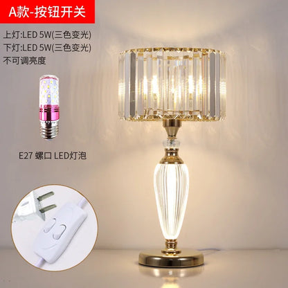 Lámpara de escritorio de cristal DecorBites™: Lámpara de noche decorativa moderna y de alta gama