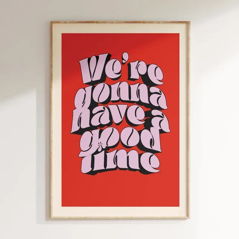 DecorBites™ Pink Music Lyrics Wall Art Canvas