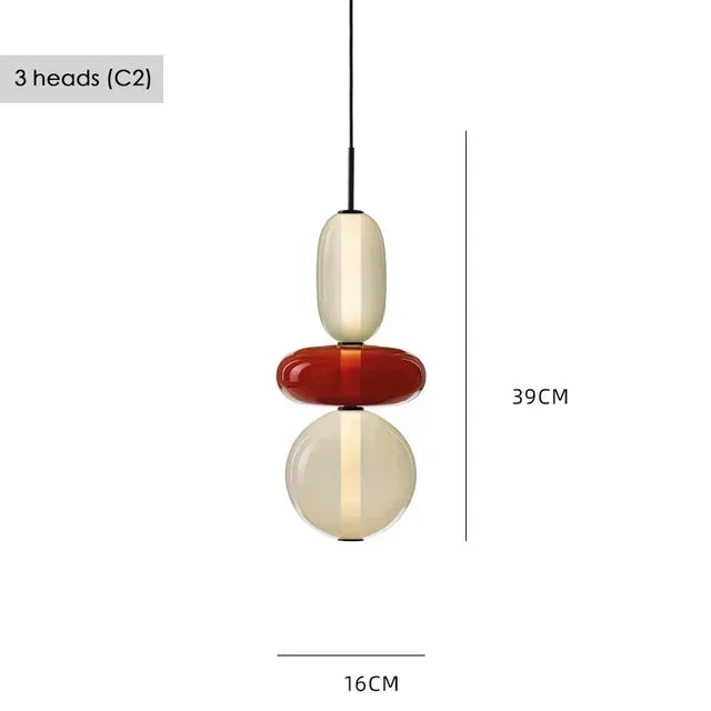 Nordic Colored Glass Pendant Light