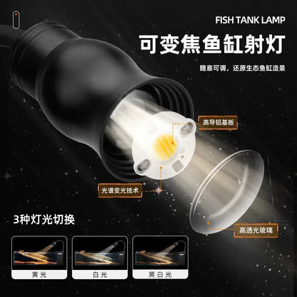 DecorBites™ Betta Fish Tank, Acrylic Aquarium Bowl with Top Filtration System