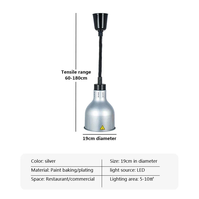 DecorBites™ Electric Telescopic Food Heat Lamp for Kitchen Fixtures & Restaurants