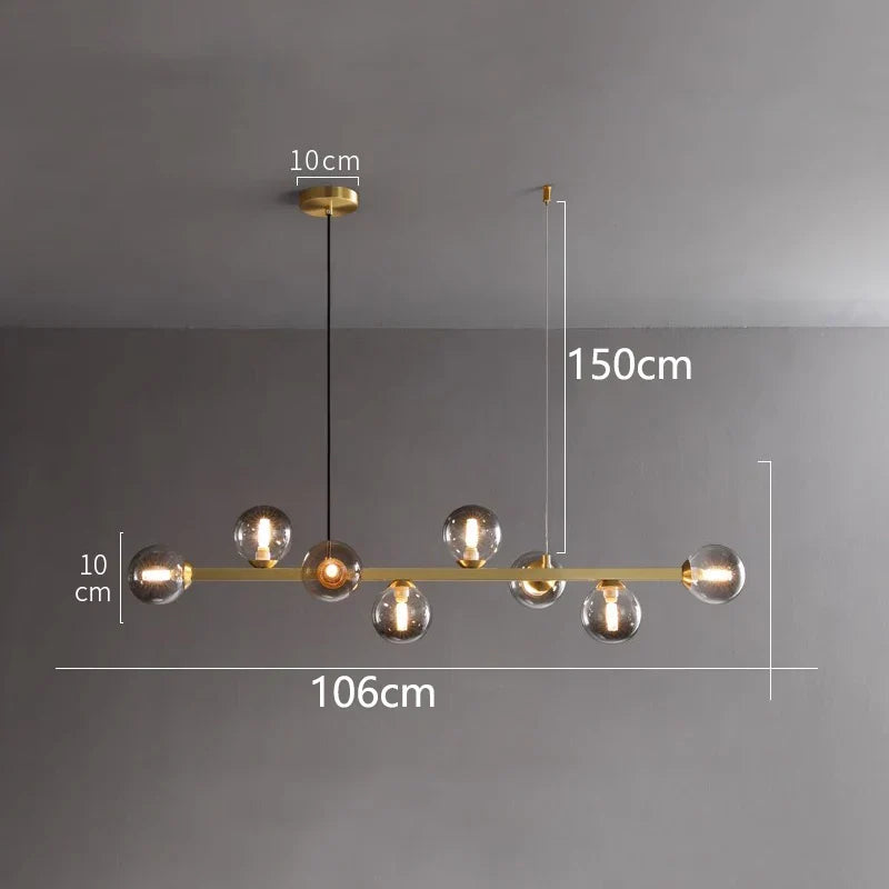 Matte Black Nordic Chandelier