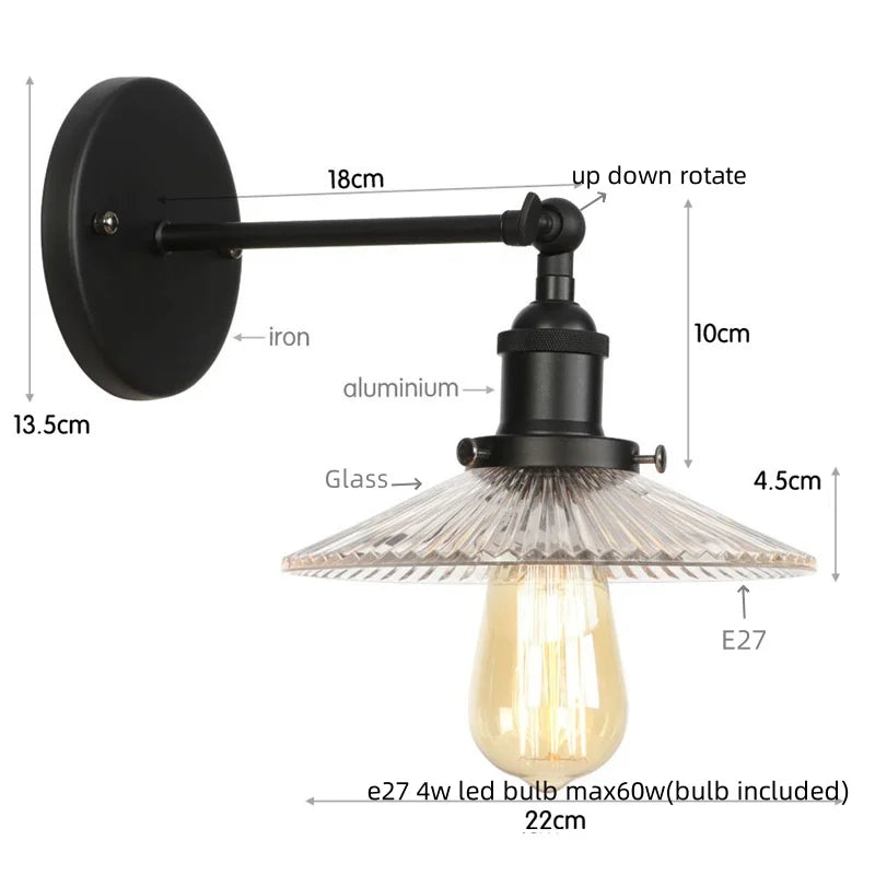 Iron Industrial Wall Light