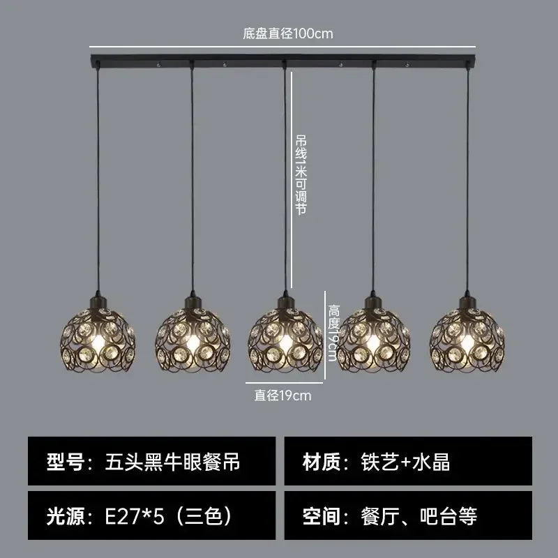 DecorBites™ Crystal Dining Pendant Lamp - Modern Nordic Minimalist Design