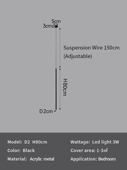 DecorBites™ LED Pendant Lights: Modern Minimalist Bedroom Chandelier Lamps for Living Room Décor