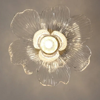 Lámpara de techo LED DecorBites™ con dosel de cobre, moderna lámpara nórdica de acrílico con diseño floral