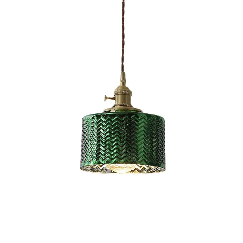 DecorBites™ Green Glass LED Pendant Lights for Indoor Lighting in Home, Living Room, Bar & Coffee