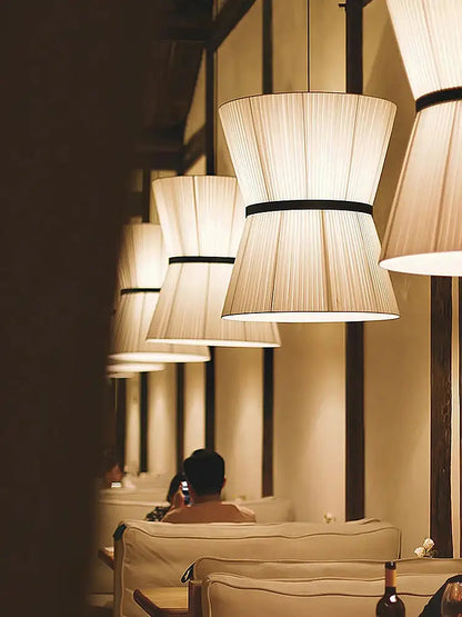 DecorBites™ Cocoon Cloth Chandelier: Japanese Pendant Lamp for Home Kitchen Decor