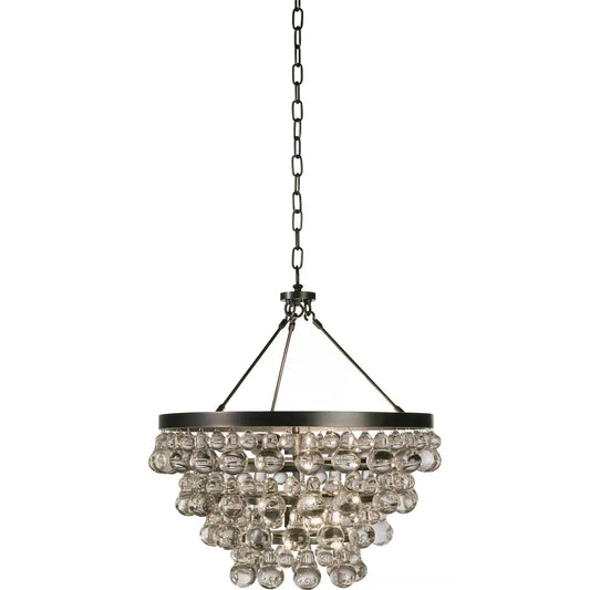 DecorBites™ Black Crystal Bead Ceiling Chandelier - Modern Classic for Living Room & Dining Table