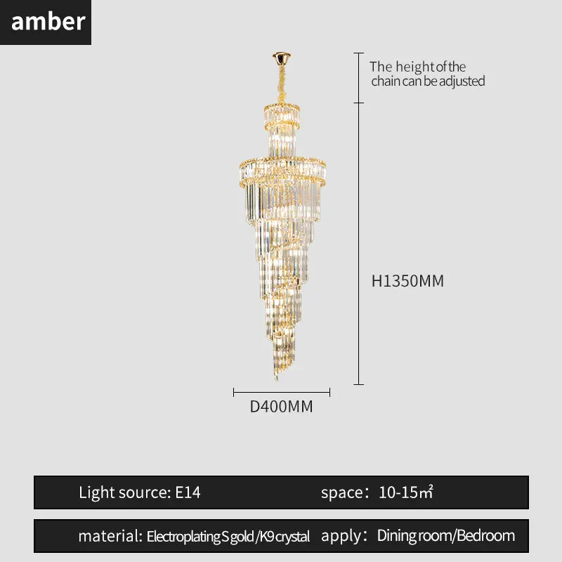 Lámpara de araña de cristal DecorBites™ | Diseño francés minimalista para comedor, sala de estar y dormitorio principal