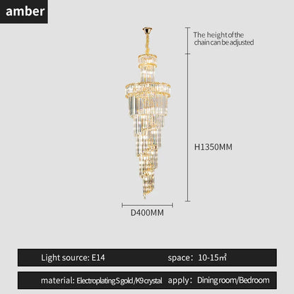 Lámpara de araña de cristal DecorBites™ | Diseño francés minimalista para comedor, sala de estar y dormitorio principal