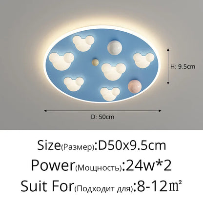 DecorBites™ Cloud Shape Ceiling Lights Pink Blue 50CM - Indoor Decorative Ceiling Lamps