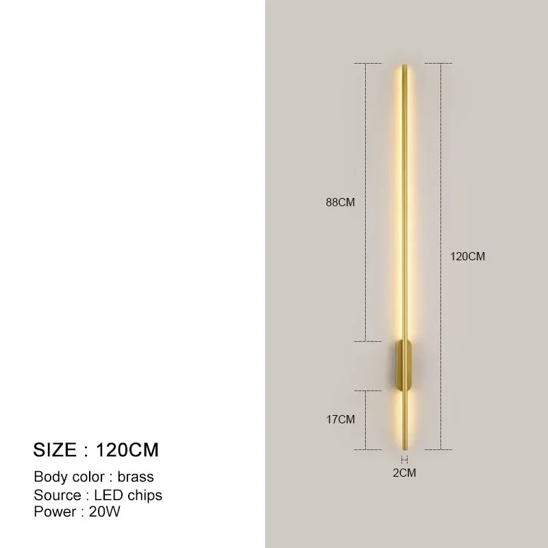 ديكوربايتس™ مصابيح حائط LED سوداء - خط مستقيم عصري لديكور غرفة النوم، غرفة المعيشة، المطبخ