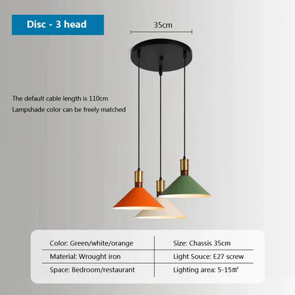 DecorBites™ Industrial Loft Pendant Lamps Iron Chandeliers for Home, Restaurant & Living Room
