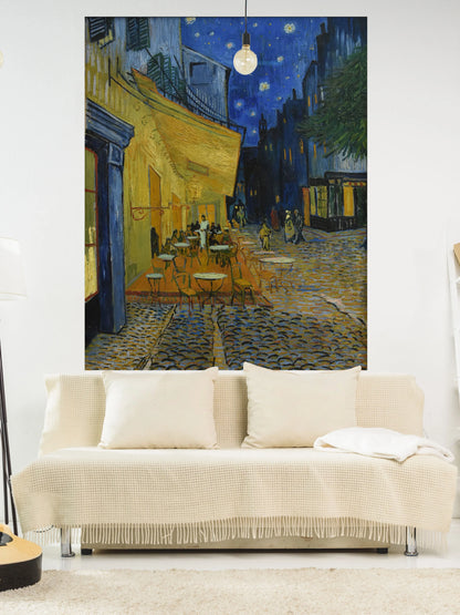 Van Gogh Inspired Terrace Wall Hanging Carpet Art Print by Decobites