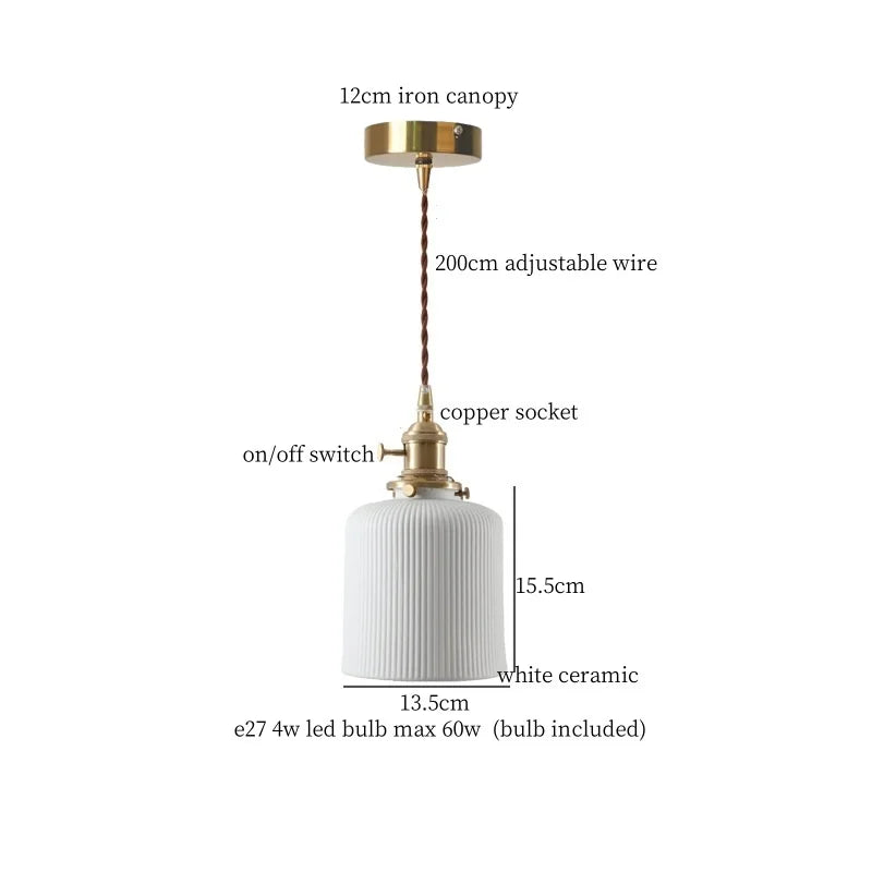 Decorbites™ Grüne Keramikkeramik Vintage LED-Hängeleuchte für Heimdekoration und Atmosphäre