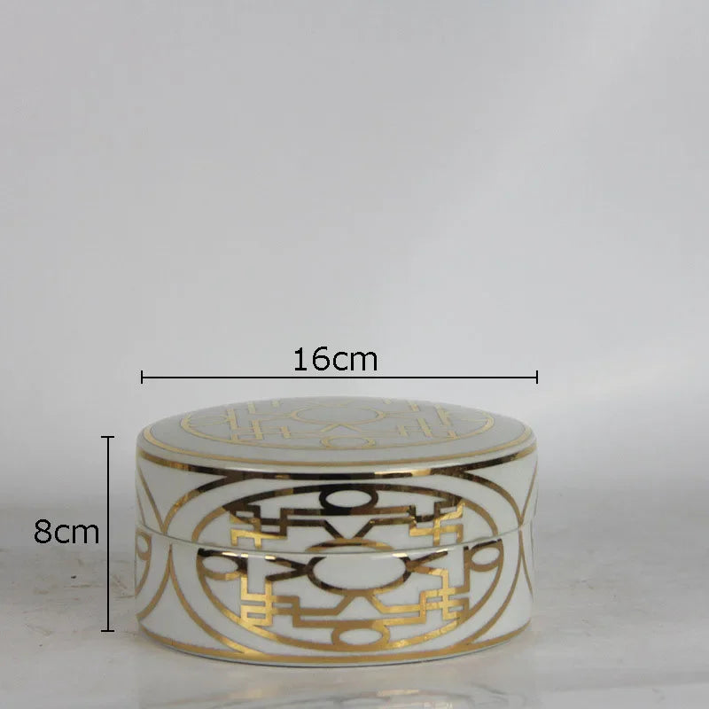 Conjunto de Tarros de Almacenamiento Geométricos de Oro Decorbites™