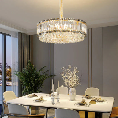 DecorBites™ Crystal Chandelier: Elegant Modern Lighting for Living Room, Bedroom, and Restaurant.