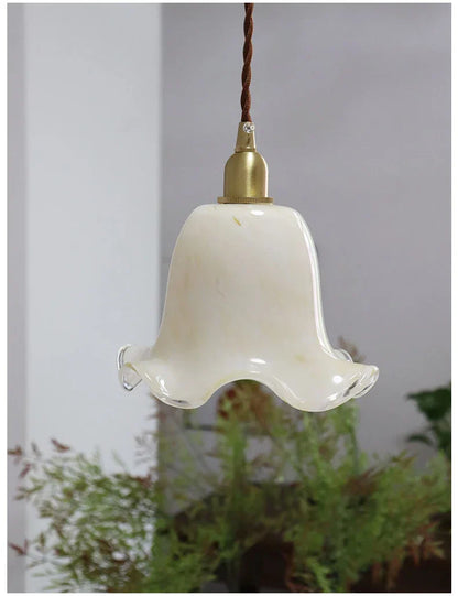DecorBites™ Glass LED Pendant Lamp: Minimalist European Style, Retro Design, Luxury Brass Finish