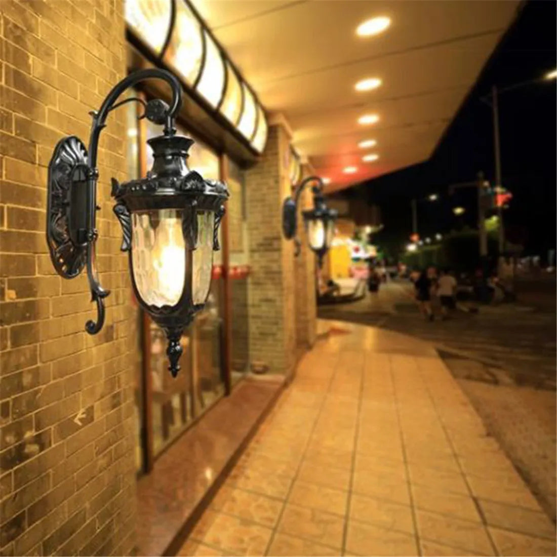 DecorBites™ Country Outdoor Wall Lantern for Restaurant Balcony Villa Door Waterproof Lights