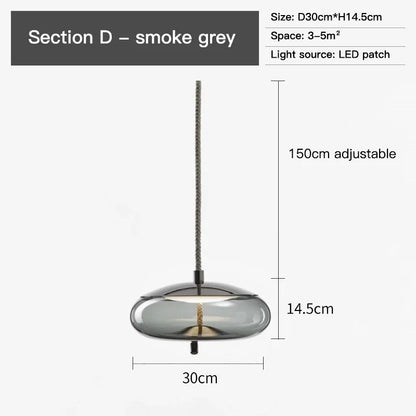 DecorBites™ BROKIS Knot Glass Pendant Chandelier Luminaria Deco Bedside Lamp