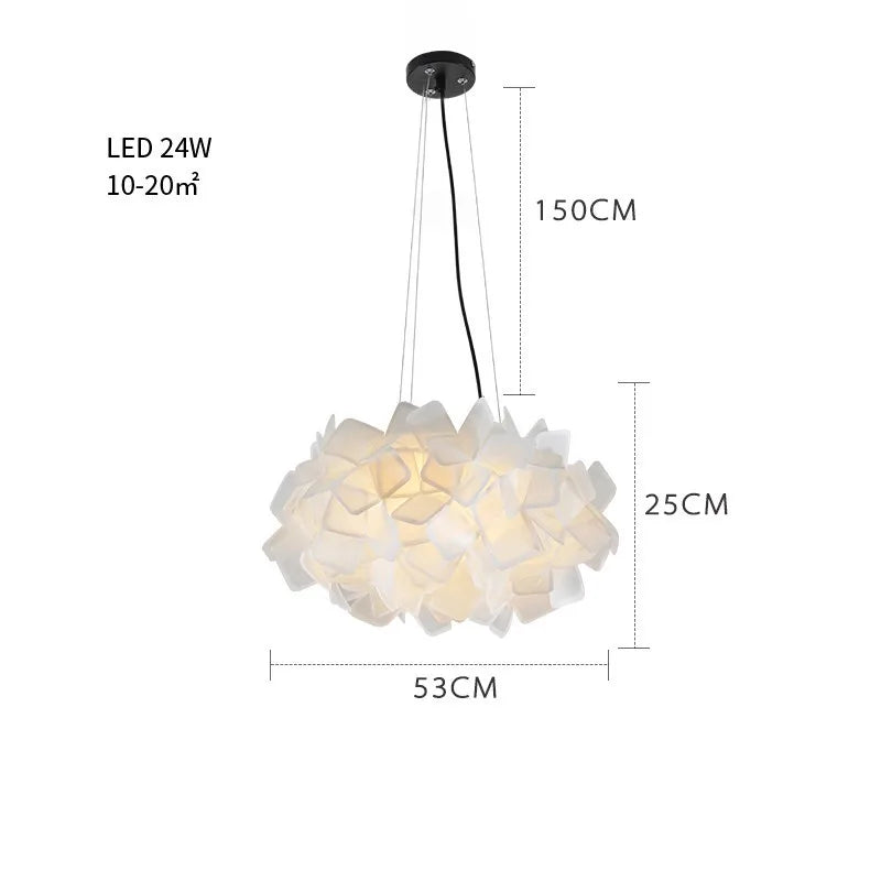 DecorBites™ Clizia LED Chandelier - New Design Acrylic Suspended Bedroom Cafe Lights