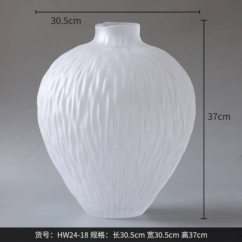 DecorBites™ Glass Pleats Vase for Hydroponics and Flower Arrangement