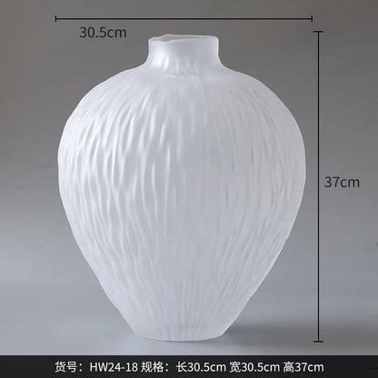 DecorBites™ Glass Pleats Vase for Hydroponics and Flower Arrangement