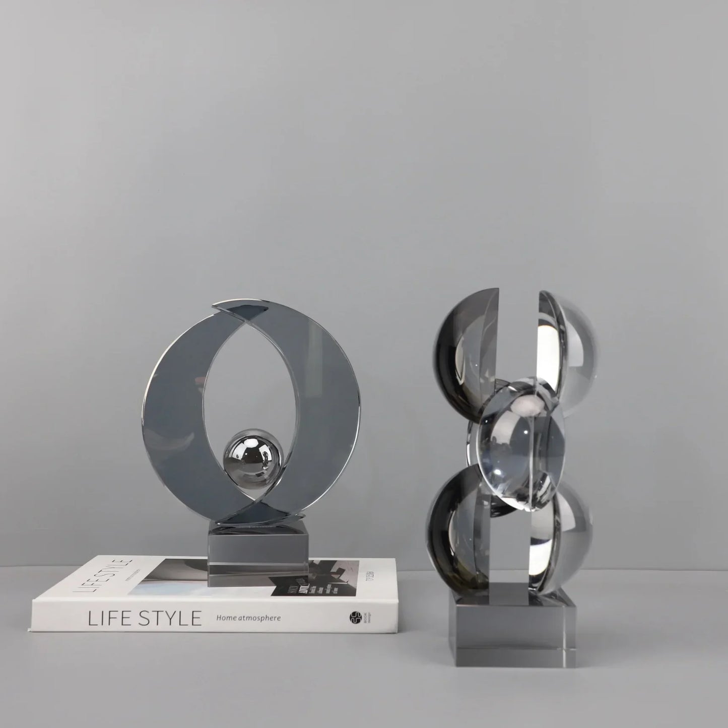 ديكوربايتس™ - تمثال كريستال هندسي للديكور المنزلي