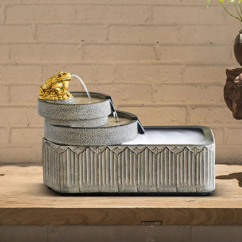 DecorBites™ Flowing Water Fish Pond Tank - Outdoor Garden Ornament Landscape Aquarium