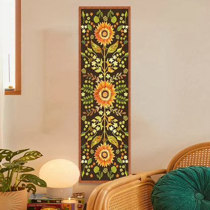 Decobites Sunflower Boho Tapestry Wall Hanging - Floral Psychedelic Home Decor Art Print