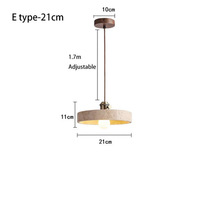 DecorBites™ Japanese Style Yellow Cave Stone Pendant Lamp for Bedroom, Restaurant, Bar