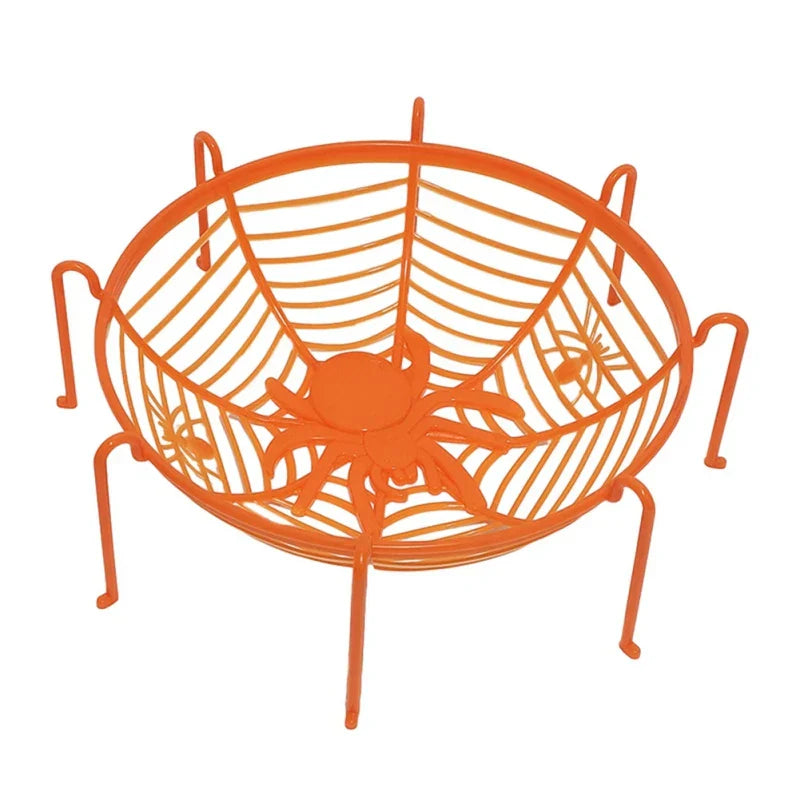 DecorBites™ Halloween Skull Spider Tray Snack Storage Plate Fruit Basket Candy Box