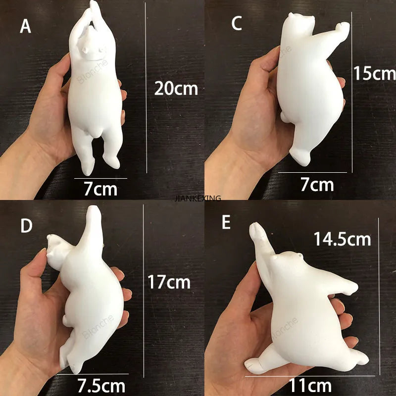 ثريا السقف LED على شكل دب من DecorBites™: عاكس مصباح كروي لطيف من مادة PVC لديكور غرفة الأطفال