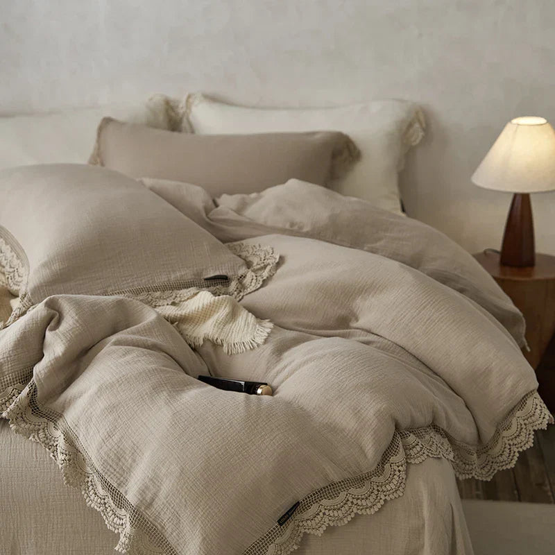 Cotton Lace Bedding Set