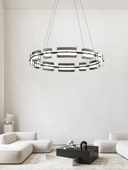 Lámpara de araña de cristal DecorBites™ para restaurantes, luminaria de alta gama totalmente de cobre