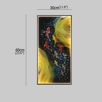 DecorBites™ Gold Fish LED Picture Wall Light for Home Decor & Bedroom Aisle