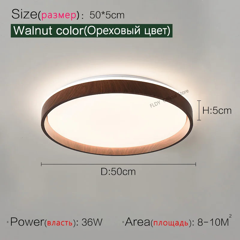 DecorBites™ LED Ceiling Lamp: Simple Modern Round Study Bedroom Balcony Light