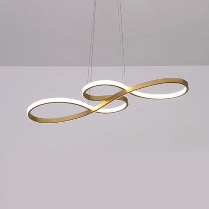DecorBites™ Gold LED Chandelier: Modern Nordic Dining Room Pendant Lights, Ideal for Kitchen, Bar, Office.
