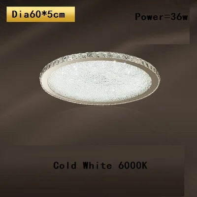 DecorBites™ Crystal Round Ceiling Lamp: Nordic Light Luxury LED Home Lighting for Bedroom and Living Room