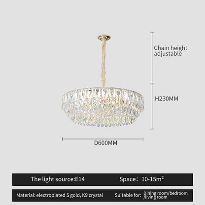 DecorBites™ Crystal Chandelier: Modern Luxury Lighting for Home, Hotel, Restaurant
