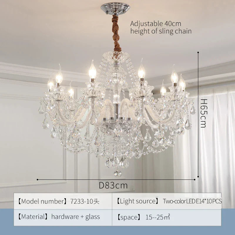 DecorBites™ Elegant LED Crystal Chandelier for Home Décor and Romantic Ambiance