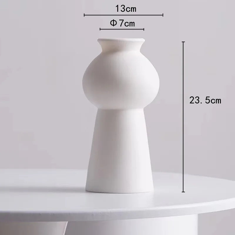 DecorBites™ Lotus Leaf Ceramic Vase for Floral Arrangement and Room Decoration