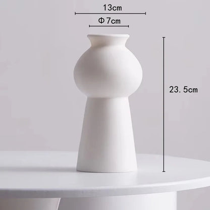 DecorBites™ Lotus Leaf Ceramic Vase for Floral Arrangement and Room Decoration