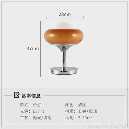 DecorBites™ Glass Egg Tart Desk Lamp for Living Room Bedroom Office