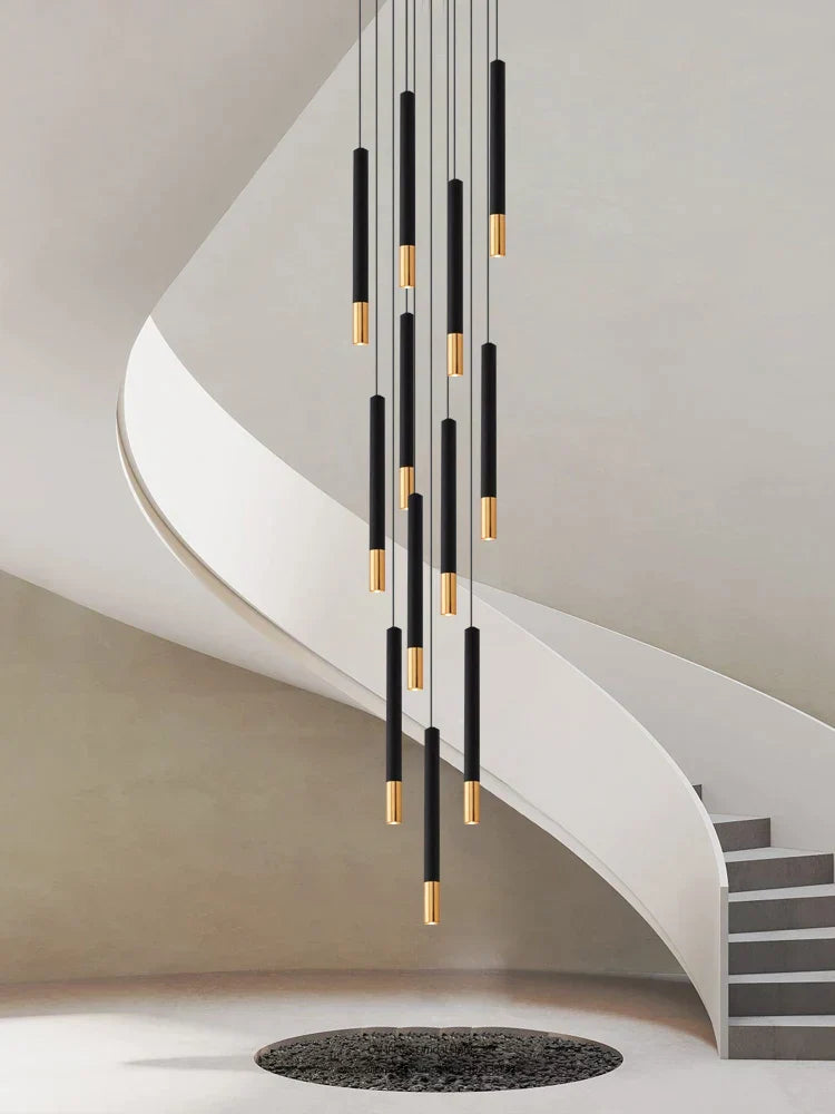DecorBites™ Black Gold Pendant Lamp: Modern Nordic Designer LED Indoor Lighting