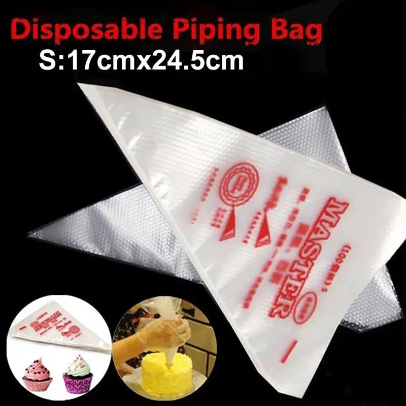 Juego de 50 mangas pasteleras desechables DecorBites™ para decoración de pasteles y repostería.